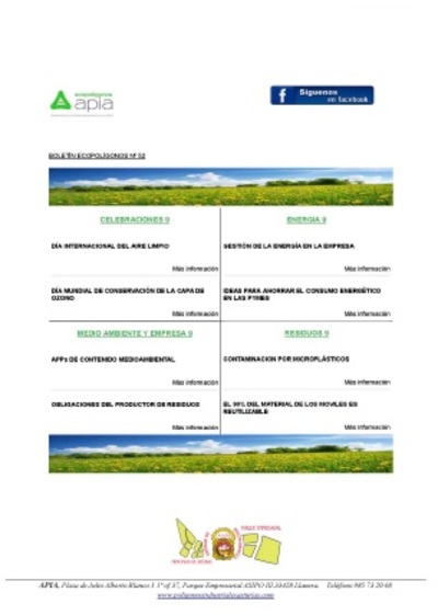 Boletín Ecopolígonos nº 52, septiembre 2020