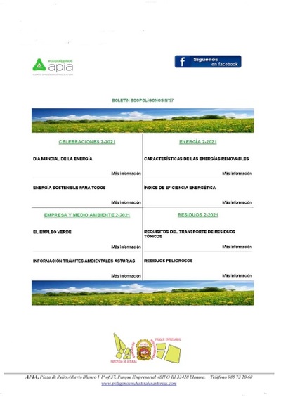 Boletín Ecopolígonos nº 57, febrero 2021