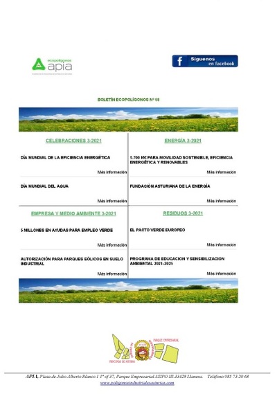 Boletín Ecopolígonos nº 58, marzo 2021 