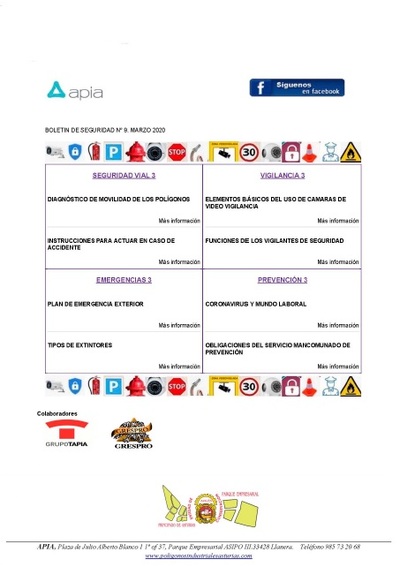Boletín Seguridad nº 9, marzo 2020