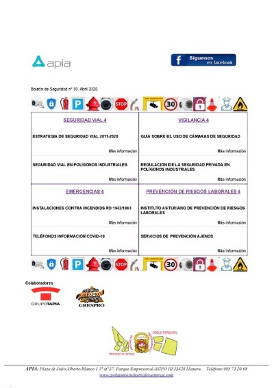 Boletín Seguridad nº 10, abril 2020