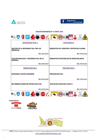 Boletín Seguridad nº 11, mayo 2020