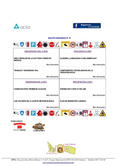 Boletín Seguridad nº 19, febrero 2021