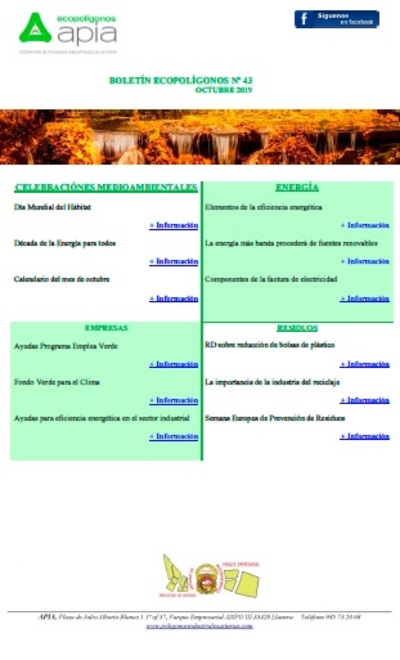 Boletín Ecopolígonos nº 43, octubre 2019