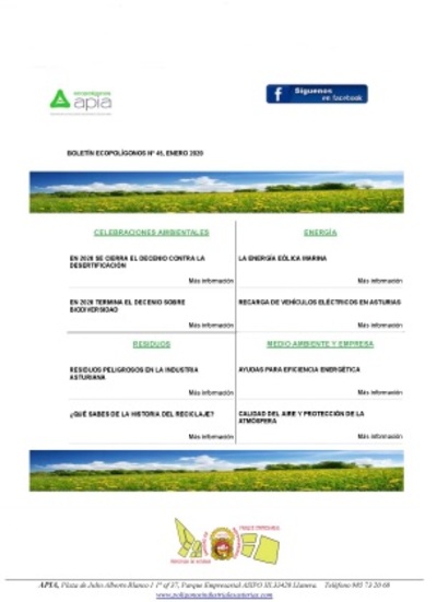 Boletín Ecopolígonos nº 45, enero 2020